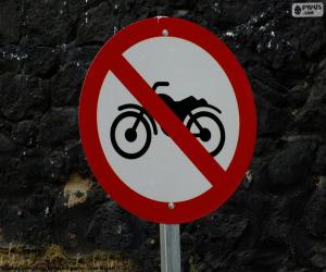 Puzzle Σήμα απαγορεύεται μοτοσικλέτες